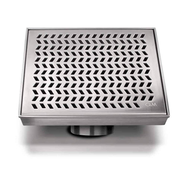 QM Drain - Delmar Series. Nami Line. 5 3/4'' Square Drain. Satin fin. - Satin
