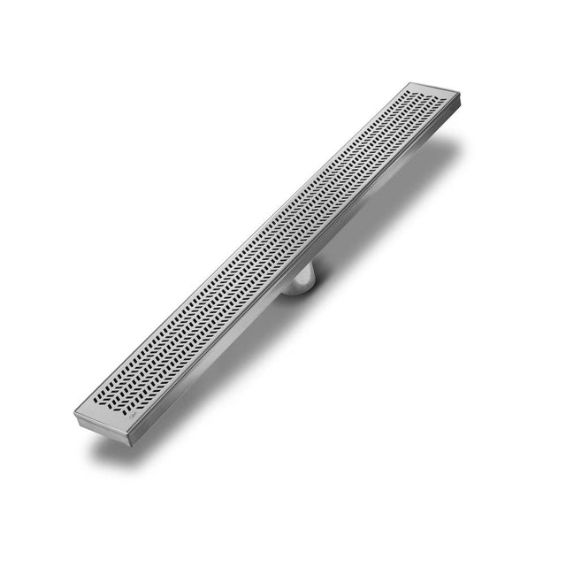 QM Drain - Delmar Series. 32'' Standard length Plain Edge linear drain. Nami Line. Satin - Satin