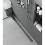 Delmar Series. 36'' Standard length Flange Edge linear drain.  Delta Line. Black