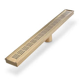 QM Drain - Bay Series. Ria Linear Drain 48''. Gold - Gold
