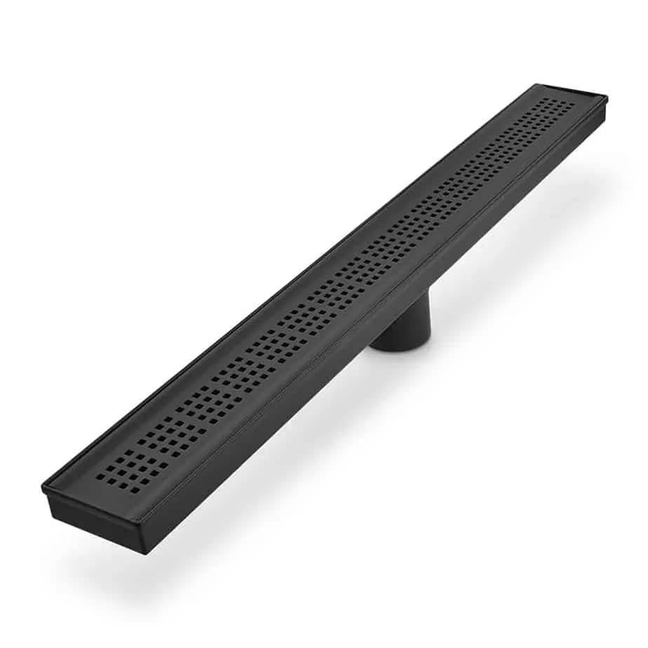 QM Drain - Bay Series. Ria Linear Drain 48''. Black - Black