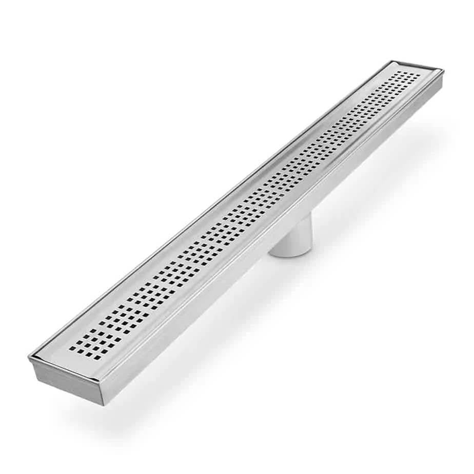 QM Drain - Bay Series. Ria Linear Drain 48''. Satin - Satin