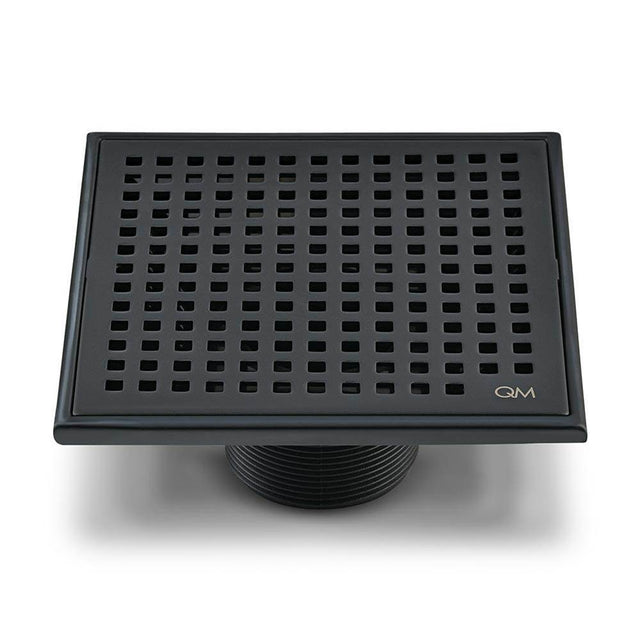 QM Drain - Lagos Series. Mira Line. 5 3/4'' Square Drain. Black - Black