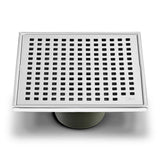 QM Drain - Lagos Series. Mira Line. 5 3/4'' Square Drain. Polished fin. - Polished
