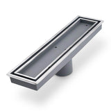 QM Drain - Lagos Series. Veil Line. Linear Drain 12'' . Polished - Polished