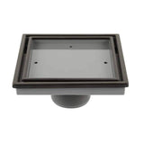 QM Drain - Lagos Series. Veil Line. 5 3/4'' Square Drain. Black - Black