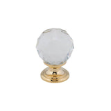Richelieu America - Contemporary Crystal and Brass Knob - 9993 - Clear,Polished Copper