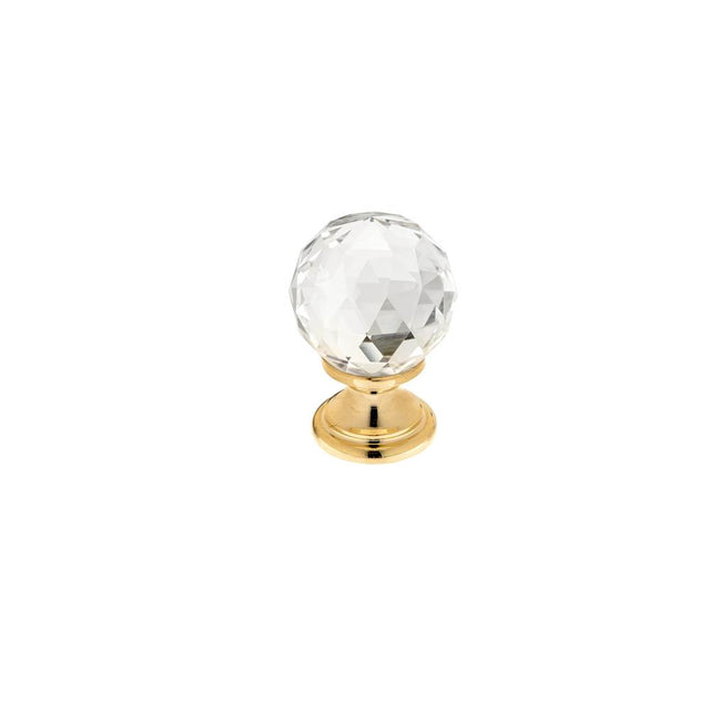 Richelieu America - Contemporary Swarovski Crystal and Gold/Brass Knob - 993 - Brass,Clear
