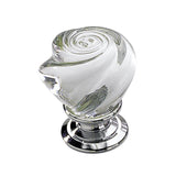 Richelieu America - Traditional Murano Glass and Metal Knob - 9030 - Clear,Chrome