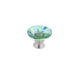 Richelieu America - Eclectic Murano Glass Knob - 183 - Harlequin Green,Chrome