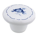Richelieu America - Eclectic Ceramic Knob - 6006 - Blue Flower