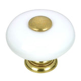 Richelieu America - Eclectic Ceramic and Metal Knob - 3381 - White