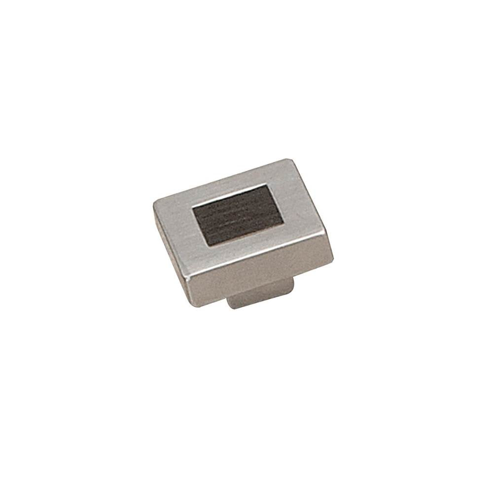 Richelieu America - Contemporary Metal and Wood Knob - 616 - Varnished Wenge,Brushed Nickel