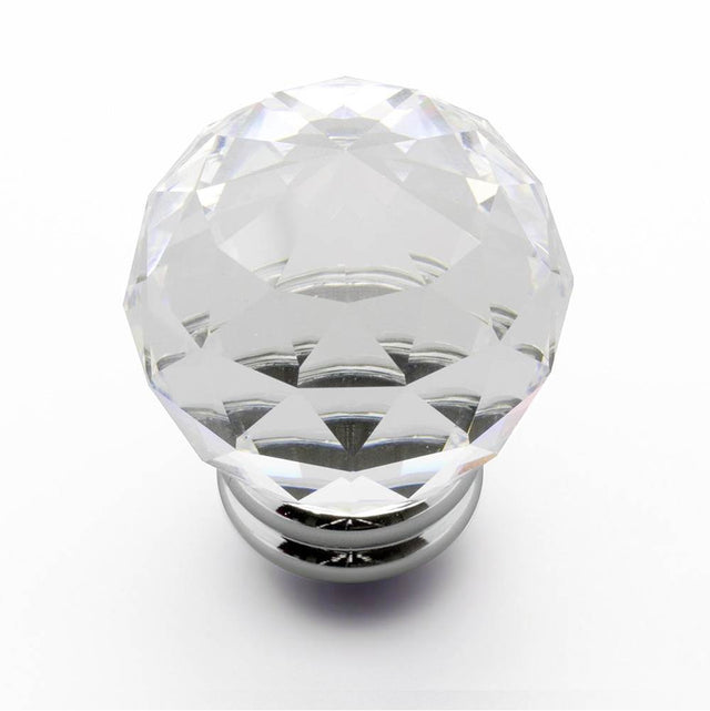 Richelieu America - Contemporary Swarovski Crystal and Metal Knob - 5036 - Clear