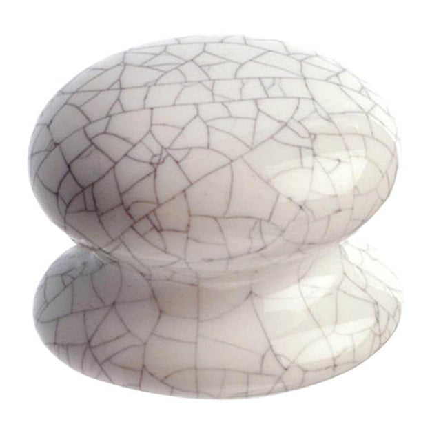 Richelieu America - Eclectic Ceramic Knob - 5223 - Crackle White