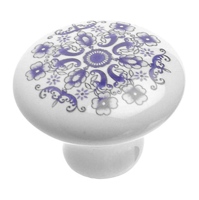 Richelieu America - Eclectic Ceramic Knob - 6003 - Blue Mosaic