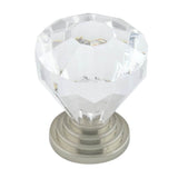 Richelieu America - Eclectic Acrylic and Metal Knob - 10089 - Clear,Brushed Nickel