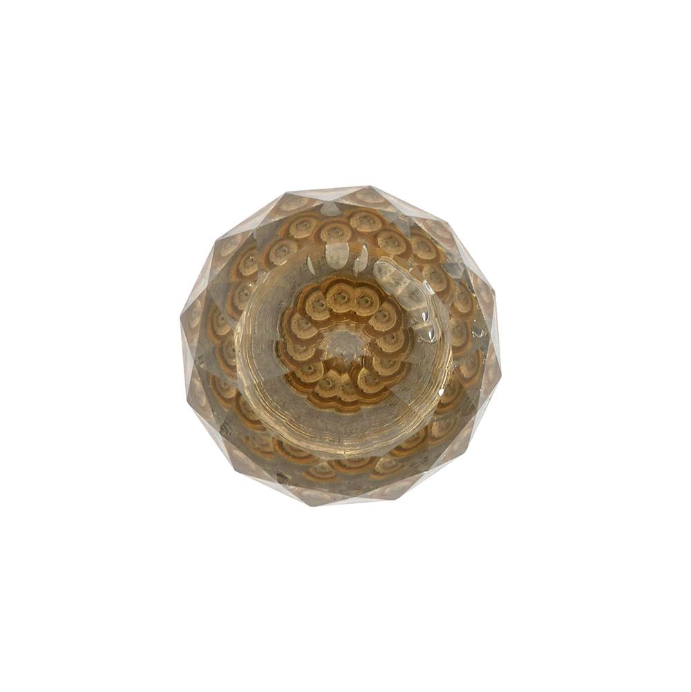 Contemporary Crystal and Brass Knob - 9993