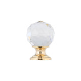 Contemporary Crystal and Brass Knob - 9993