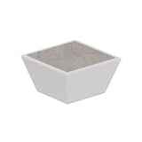 Richelieu America - Contemporary Metal and Concrete Knob - 5858 - Matte White,Concrete