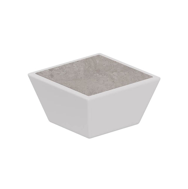 Richelieu America - Contemporary Metal and Concrete Knob - 5858 - Matte White,Concrete