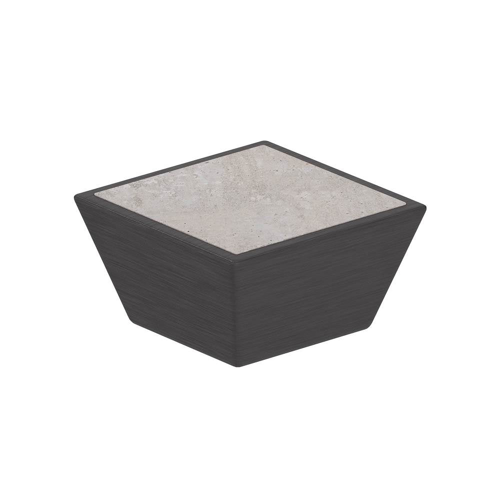 Richelieu America - Contemporary Metal and Concrete Knob - 5858 - Concrete,Brushed Anthracite