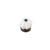 Richelieu America - Eclectic Ceramic Knob - 6643 - Cream,Satin Bronze