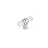 Richelieu America - Contemporary Glass and Metal Knob - 0206 - Clear,Chrome