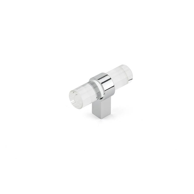 Richelieu America - Contemporary Glass and Metal Knob - 0206 - Clear,Chrome