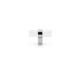 Contemporary Glass and Metal Knob - 0206