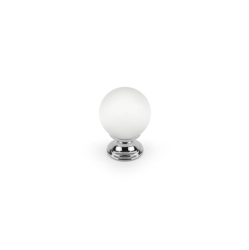 Richelieu America - Contemporary Glass Knob - 0330 - Frosted Clear,Chrome