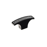 Richelieu America - Contemporary Metal and Crystal Knob - 1234 - Matte Black,Crystal