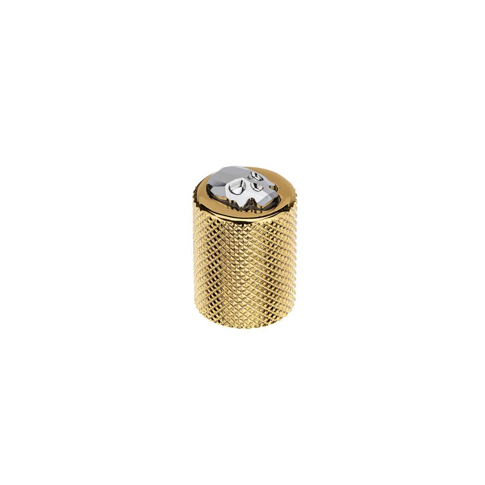 Richelieu America - Contemporary Metal and Crystal Knob - 5485 - Crystal,Zento Gold
