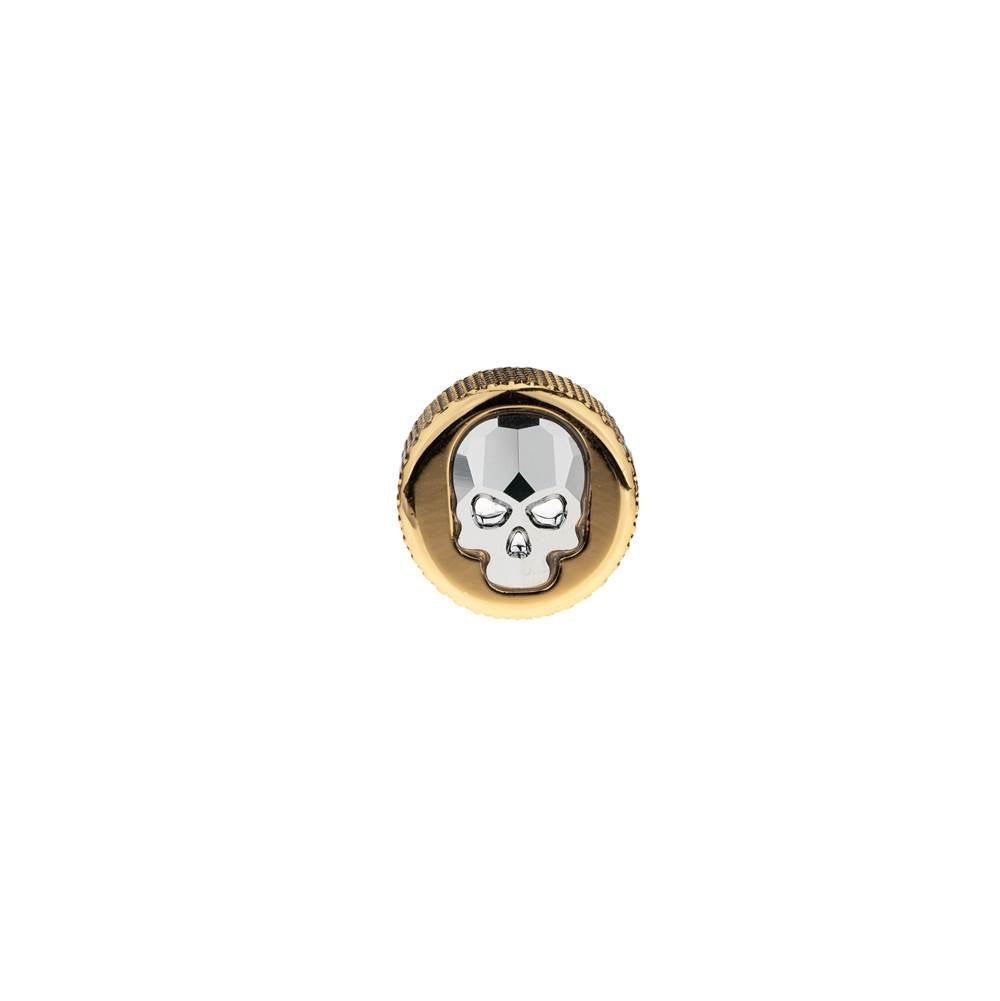 Contemporary Metal and Crystal Knob - 5485