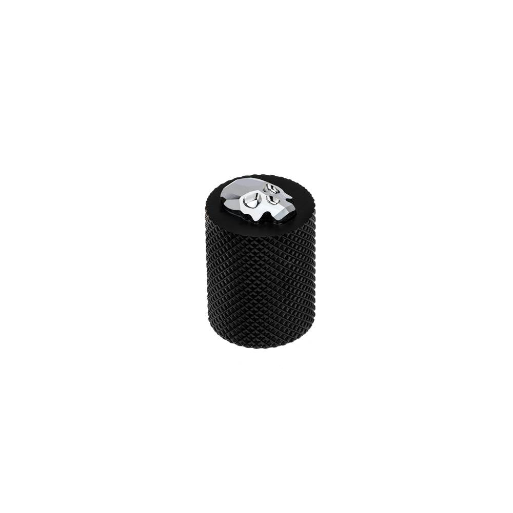Richelieu America - Contemporary Metal and Crystal Knob - 5485 - Black Nickel,Crystal