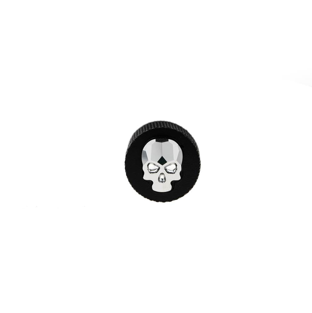 Contemporary Metal and Crystal Knob - 5485