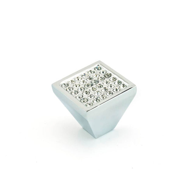 Richelieu America - Contemporary Metal and Crystal Knob - 1234 - Crystal,Chrome