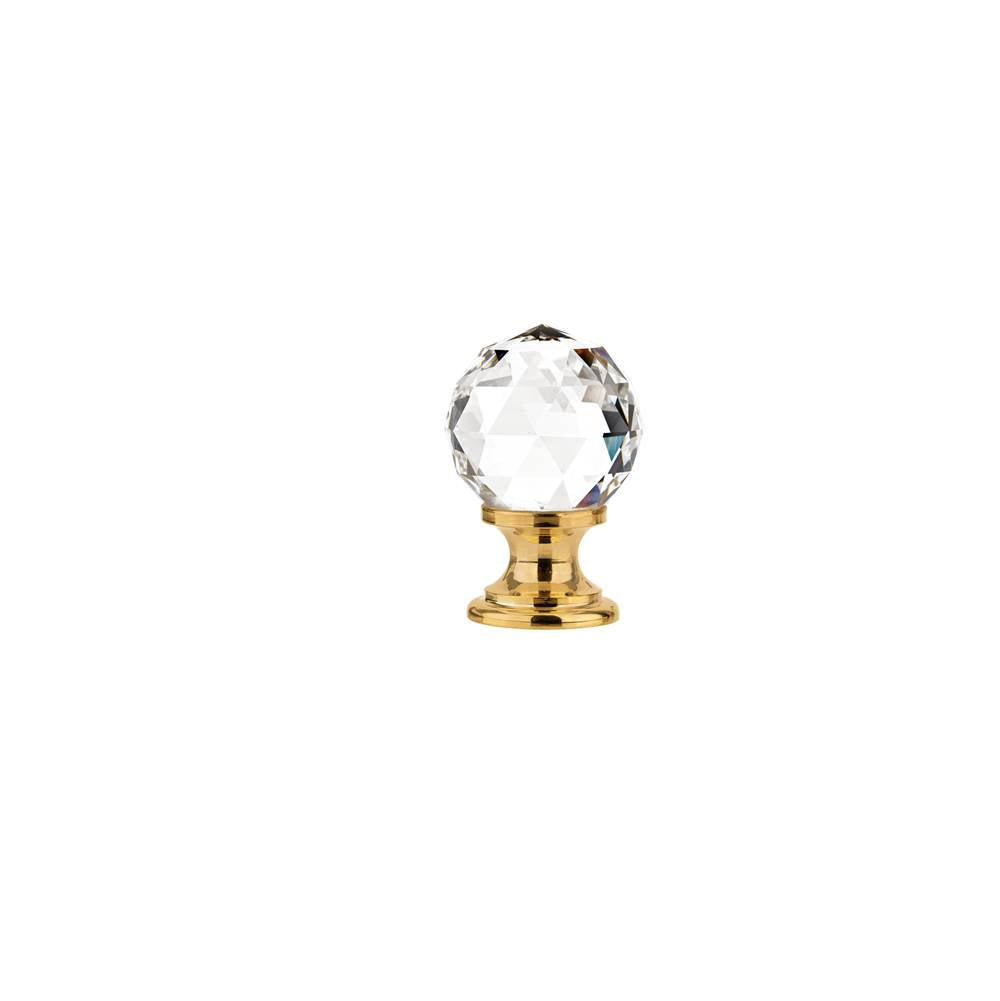 Contemporary Swarovski Crystal and Gold/Brass Knob - 993
