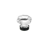 Richelieu America - Eclectic Crystal and Metal Knob - 1007 - Clear,Matte Black
