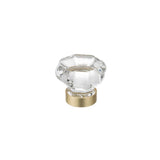 Richelieu America - Eclectic Crystal and Metal Knob - 1007 - Clear,Brushed Brass