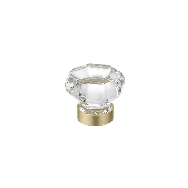 Richelieu America - Eclectic Crystal and Metal Knob - 1007 - Clear,Brushed Brass