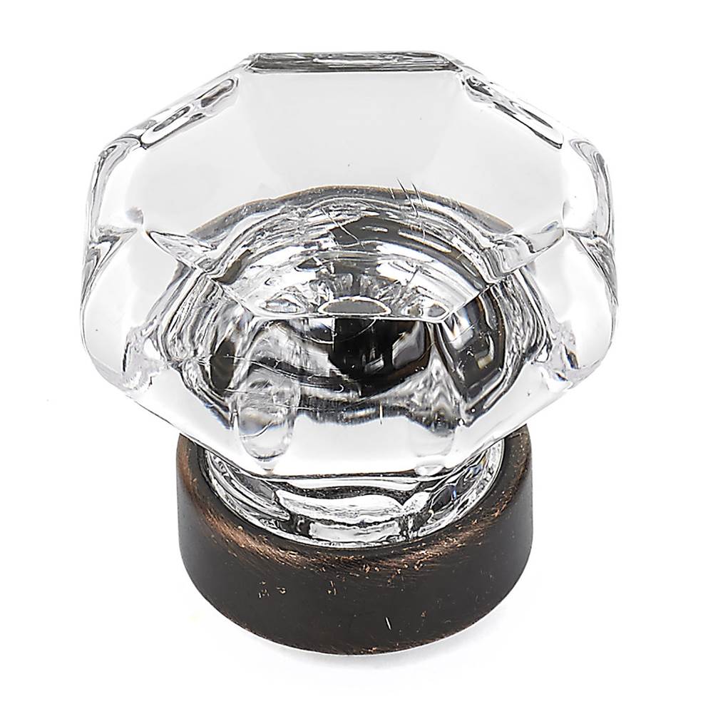 Richelieu America - Eclectic Crystal and Metal Knob - 1007 - Clear,Brushed Oil Rubbed Bronze