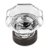 Richelieu America - Eclectic Crystal and Metal Knob - 1007 - Clear,Brushed Oil Rubbed Bronze