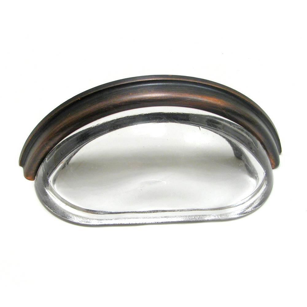 Richelieu America - Eclectic Crystal Cup Pull - 1008 - Clear,Brushed Oil Rubbed Bronze