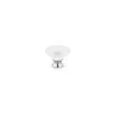 Richelieu America - Contemporary Murano Glass Knob - 153 - Frosted Clear,Chrome