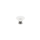 Richelieu America - Contemporary Murano Glass Knob - 153 - Pewter,Frosted Clear
