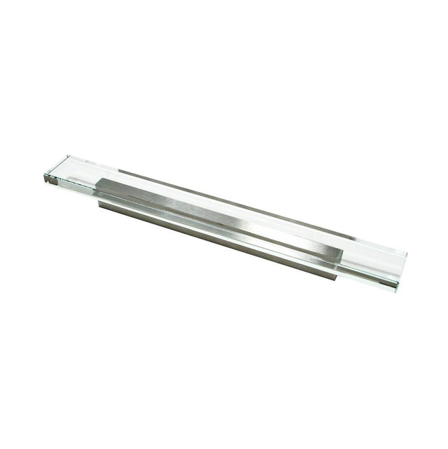 Richelieu America - Contemporary Glass and Metal Pull - 2024 - Clear,Brushed Nickel