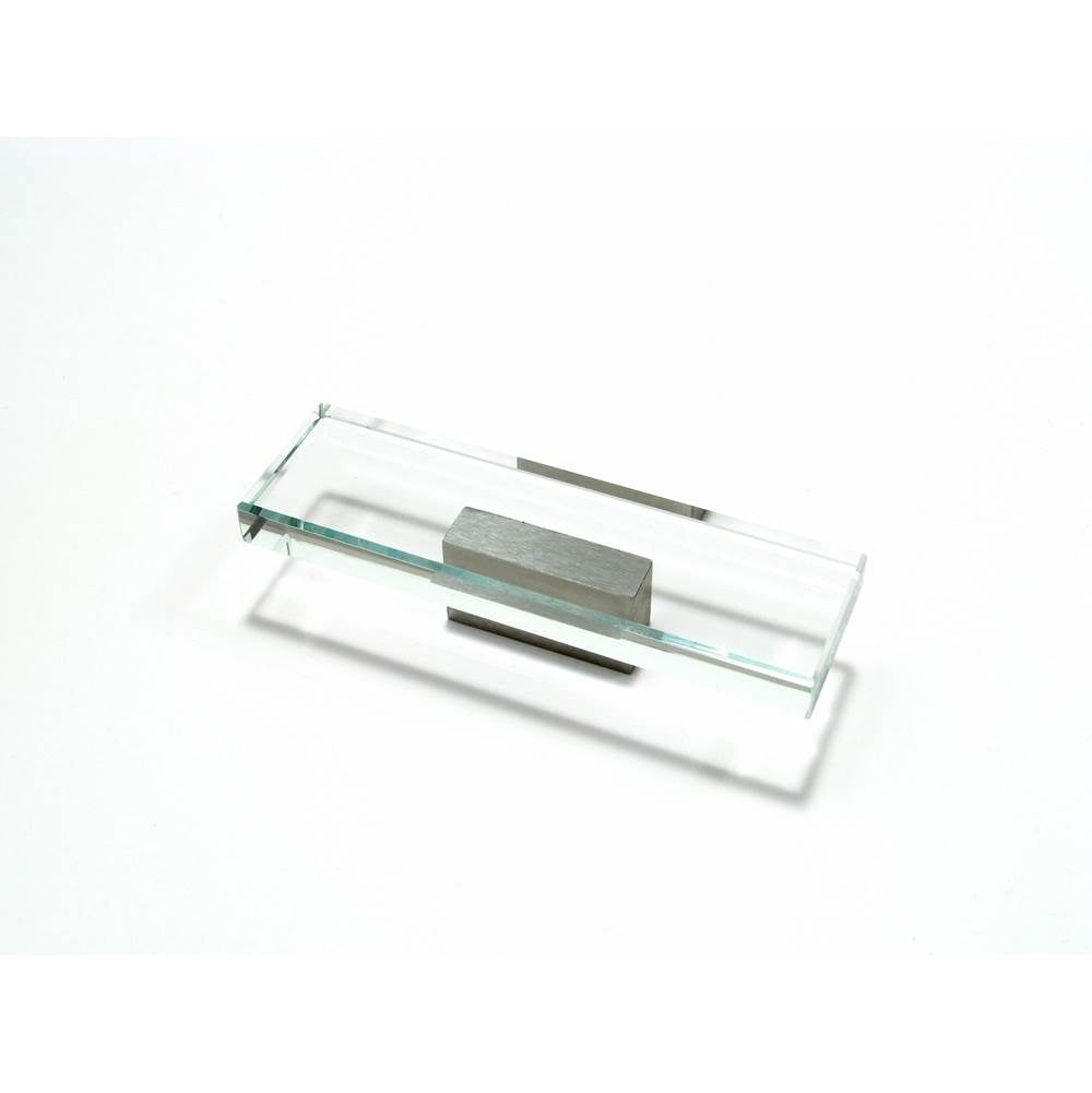 Richelieu America - Contemporary Glass and Metal Pull - 2024 - Clear,Brushed Nickel