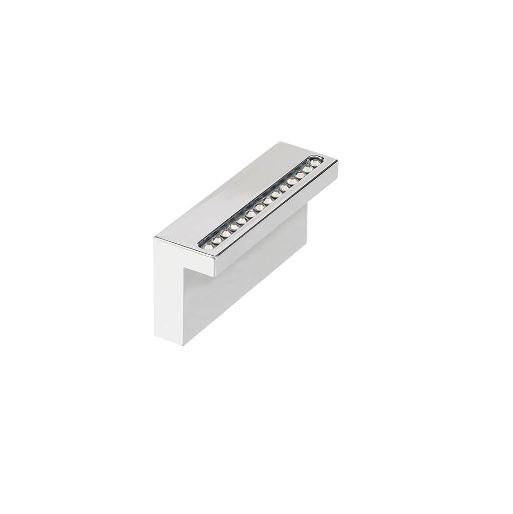 Richelieu America - Contemporary Aluminum and Swarovski Crystal Pull - 2790 - Clear,Chrome