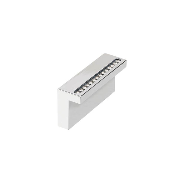 Richelieu America - Contemporary Aluminum and Swarovski Crystal Pull - 2790 - Clear,Chrome